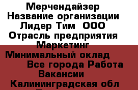 Мерчендайзер › Название организации ­ Лидер Тим, ООО › Отрасль предприятия ­ Маркетинг › Минимальный оклад ­ 22 000 - Все города Работа » Вакансии   . Калининградская обл.,Приморск г.